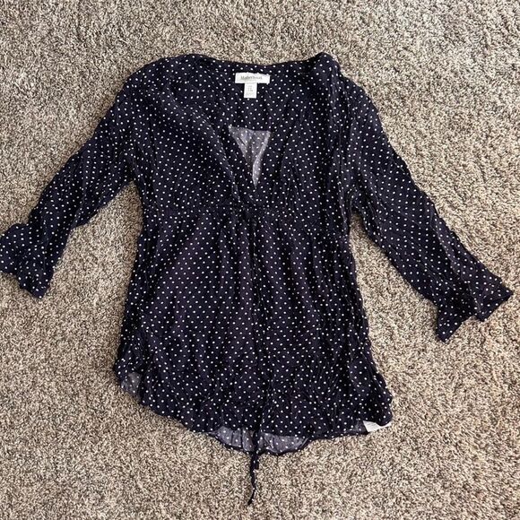 Polka Dot Maternity Top - Picture 2 of 4